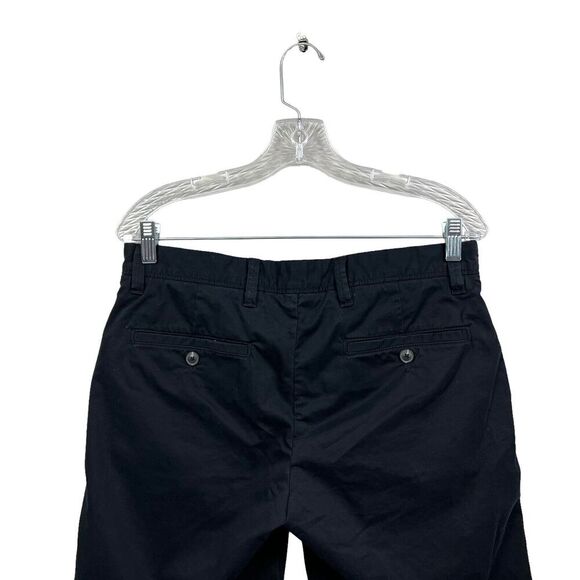 Open Edit Chino Shorts Stretch Flat Front Zip Fly Slash Pockets Black Men Sz 30W - Picture 6 of 6
